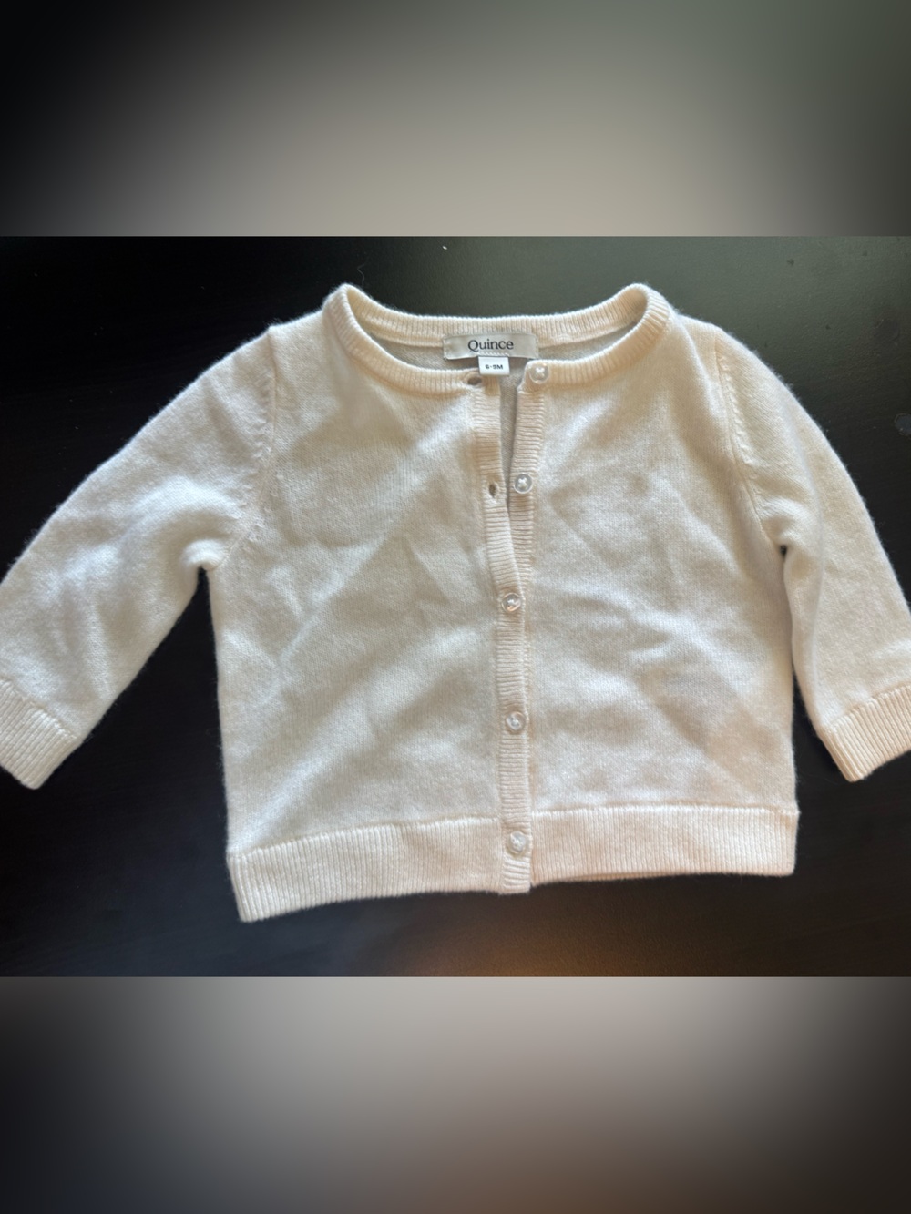 Quince Cream Button-Front Cashmere-Blend Cardigan baby 6-9